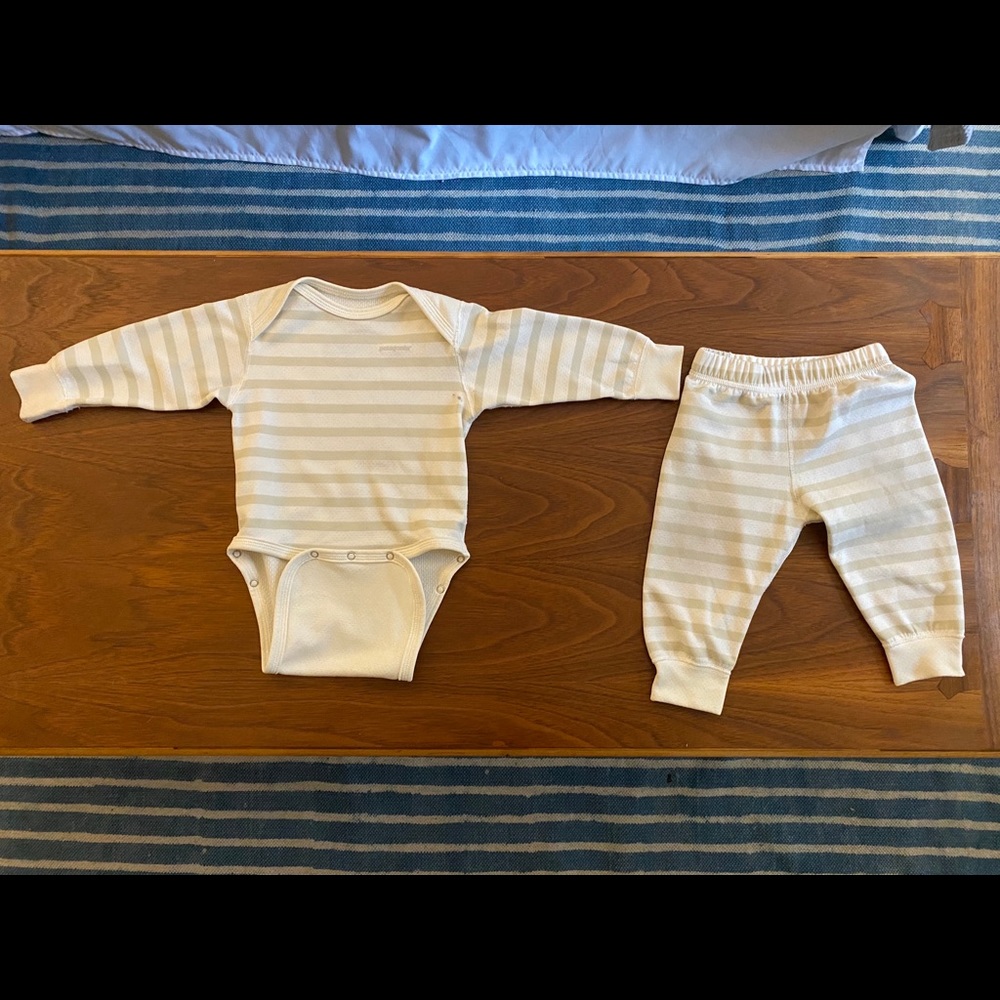 Patagonia Baby Capilene Set, White, Unisex, 3month